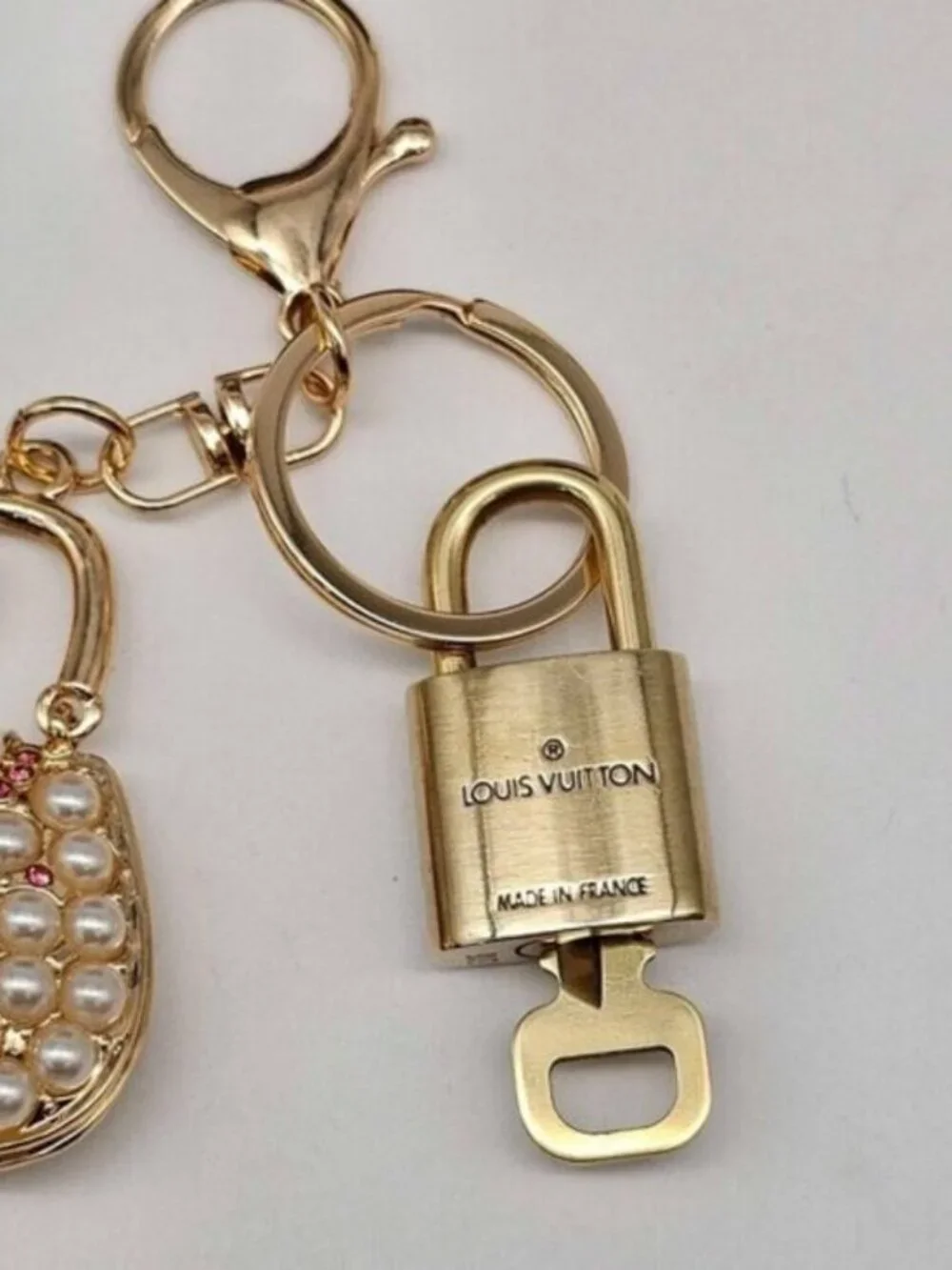 Louis Vuitton Authentic Gold Padlock 🔑 Key + Stylish Bag Unbranded Charm